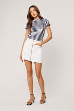 Load image into Gallery viewer, A-Line Mini Skirt - Vintage White Zip