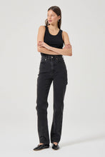 Load image into Gallery viewer, Loulou Straight Jean Long - Black Sand