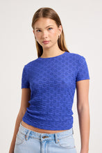 Load image into Gallery viewer, Daisy Lace Tee - Ultramarine