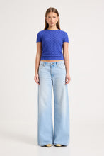 Load image into Gallery viewer, Daisy Lace Tee - Ultramarine