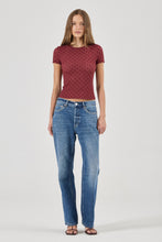 Load image into Gallery viewer, Daisy Lace Tee - Dark Cherry