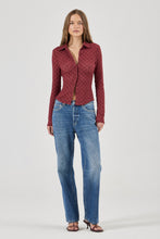 Load image into Gallery viewer, Daisy Lace Long Sleeve Shirt - Dark Cherry
