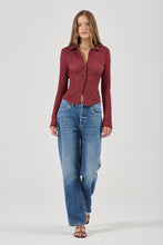 Load image into Gallery viewer, Daisy Lace Long Sleeve Shirt - Dark Cherry