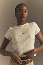 Load image into Gallery viewer, Pointelle Classic Tee - White