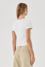 Load image into Gallery viewer, Pointelle Classic Tee - White
