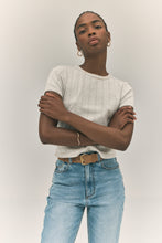 Load image into Gallery viewer, Pointelle Classic Tee - Grey Marle