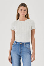 Load image into Gallery viewer, Pointelle Classic Tee - Grey Marle