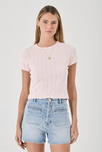Load image into Gallery viewer, Pointelle Classic Tee - Pale Pink