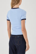 Load image into Gallery viewer, Classic Ringer Tee - Soft Blue