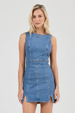 Load image into Gallery viewer, Carmen Denim Mini Dress - Canyon Stone