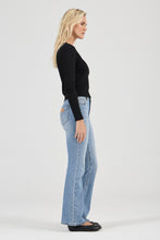 Load image into Gallery viewer, Pointelle Classic Long Sleeve Top - Black