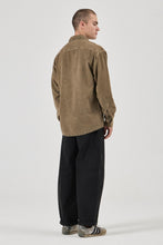 Load image into Gallery viewer, Grid Cord Long Sleeve Shirt - Caramel