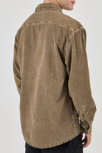 Load image into Gallery viewer, Grid Cord Long Sleeve Shirt - Caramel