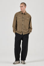 Load image into Gallery viewer, Grid Cord Long Sleeve Shirt - Caramel
