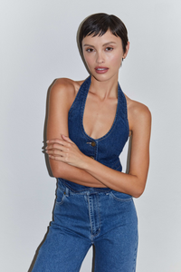 Halter Vest - Stone