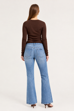 Load image into Gallery viewer, Siren Lace Long Sleeve Tee - Espresso
