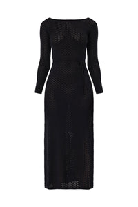 Bettina Diamond Knit Maxi - Black