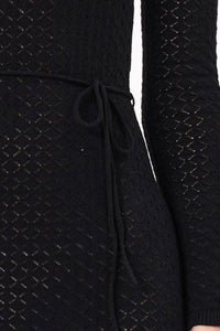 Bettina Diamond Knit Maxi - Black