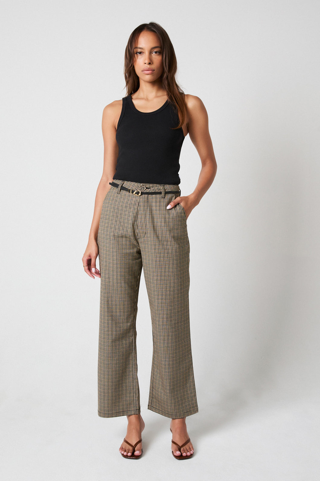 Heidi Pant - Brown Check