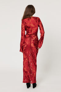 Bettina Maxi Burnout - Ruby