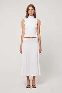 Daphne Skirt Crinkle - White