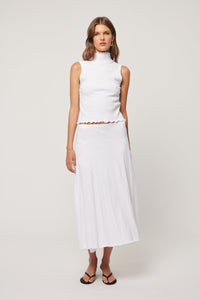 Daphne Skirt Crinkle - White