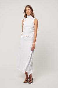 Daphne Skirt Crinkle - White