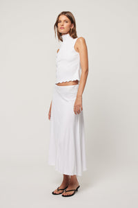 Daphne Skirt Crinkle - White