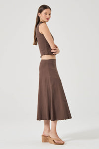 Daphne Skirt Crinkle - Nutmeg