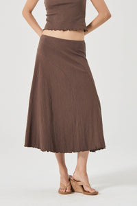 Daphne Skirt Crinkle - Nutmeg