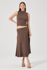 Daphne Skirt Crinkle - Nutmeg