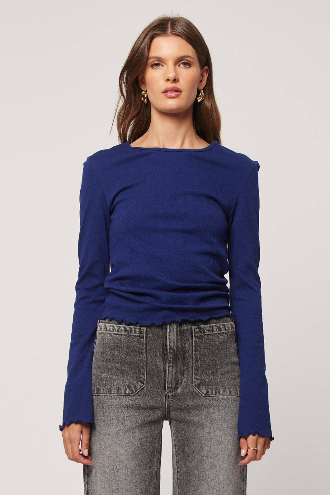 Crinkle Longsleeve - Marine