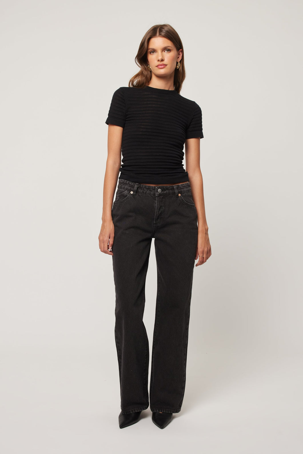 Heidi Low Rigid - Stone Black