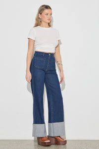 Sailor Jean Long - Riley Blue Cuff