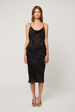 Load image into Gallery viewer, Burnout Slip Skirt - Black
