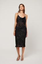 Load image into Gallery viewer, Burnout Slip Skirt - Black
