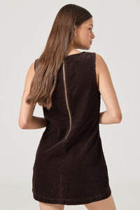 Shift Dress - Chocolate Cord