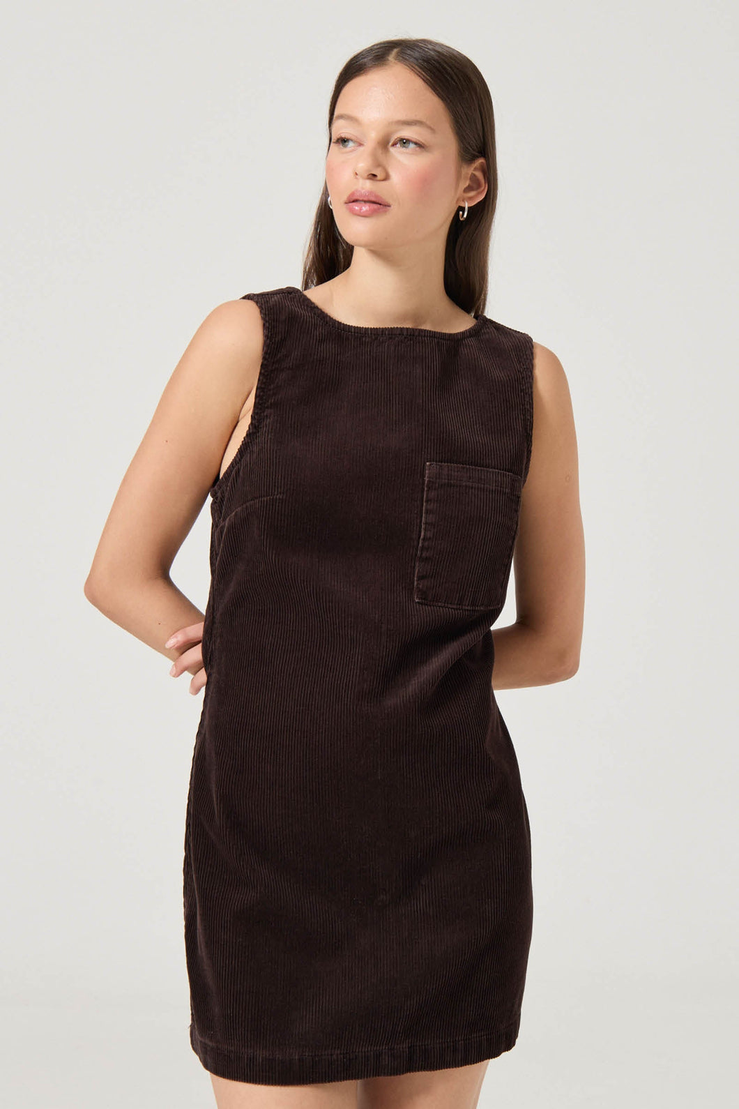 Shift Dress - Chocolate Cord
