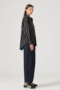 Brownstone Shirt - Black Stripe