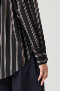 Brownstone Shirt - Black Stripe
