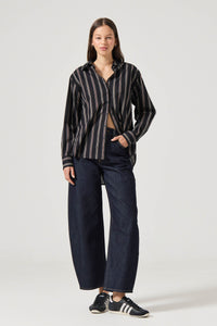 Brownstone Shirt - Black Stripe