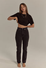 Load image into Gallery viewer, Loulou Straight Jean - Black Sand
