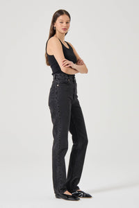 Loulou Straight Long - Black Sand
