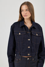 Load image into Gallery viewer, Belted Denim Jacket - Madame Indigo
