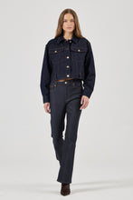 Load image into Gallery viewer, Belted Denim Jacket - Madame Indigo
