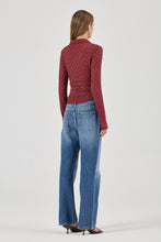 Load image into Gallery viewer, Daisy Lace Long Sleeve Shirt - Dark Cherry
