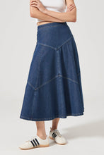 Load image into Gallery viewer, Liv Chevron Skirt - Pacific Blue
