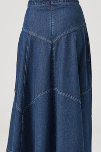 Liv Chevron Skirt - Pacific Blue