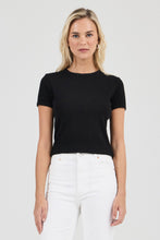 Load image into Gallery viewer, Pointelle Classic Tee - Black
