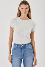 Load image into Gallery viewer, Pointelle Classic Tee - Grey Marle
